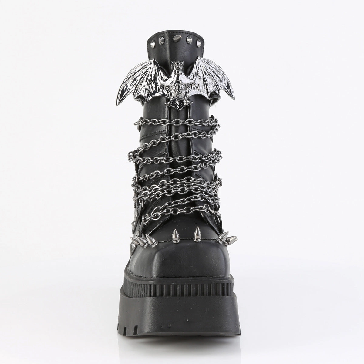 3 Inch Heel WRATH-55 Black Vegan Leather