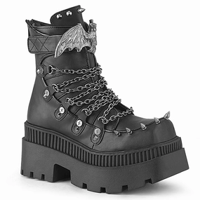 3 Inch Heel WRATH-55 Black Vegan Leather