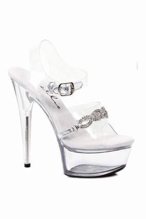 609-TIFFANY Platform Sandal  | Clear Vinyl
