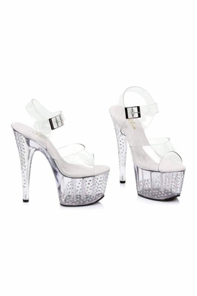 709-OLLIE Platform Sandal  | Clear Vinyl