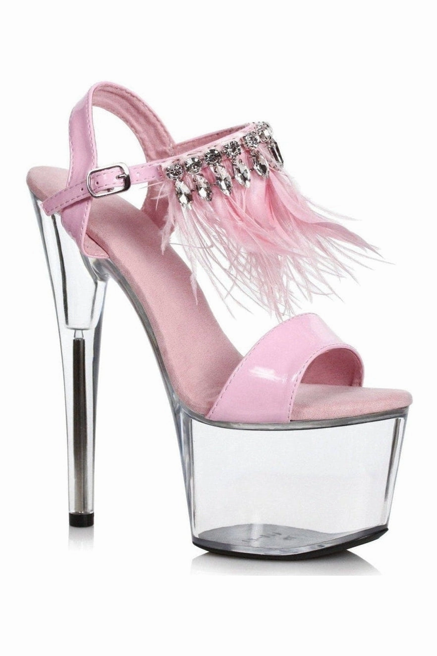 709-ZAHRA Stripper Sandal | Pink Rhinestones