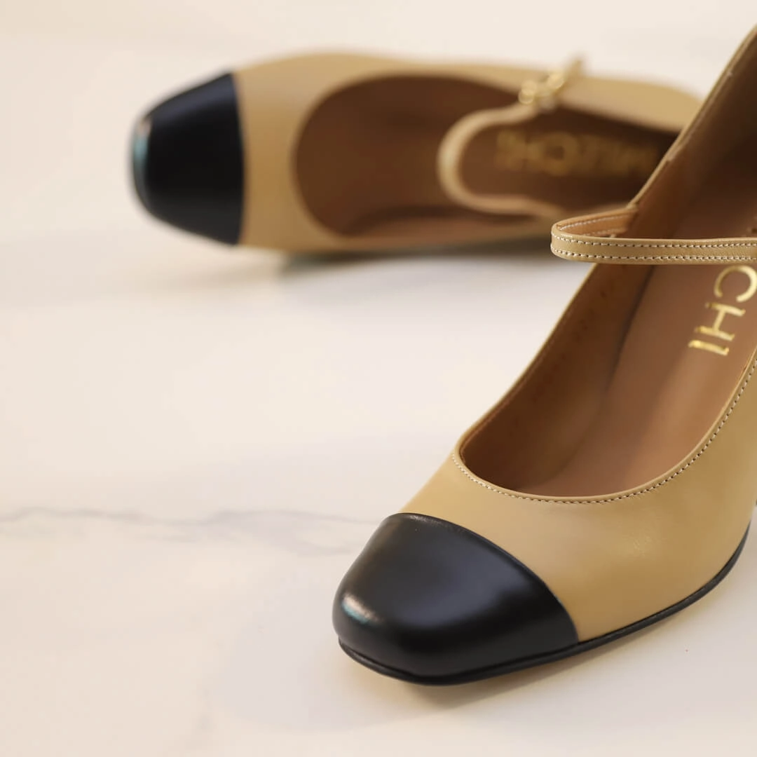 *ROXY - beige, 8cm size UK 2