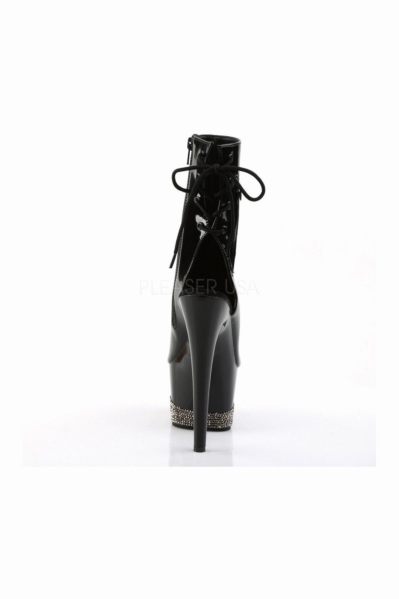 ADORE-1018-3 Platform Boot  | Black Patent