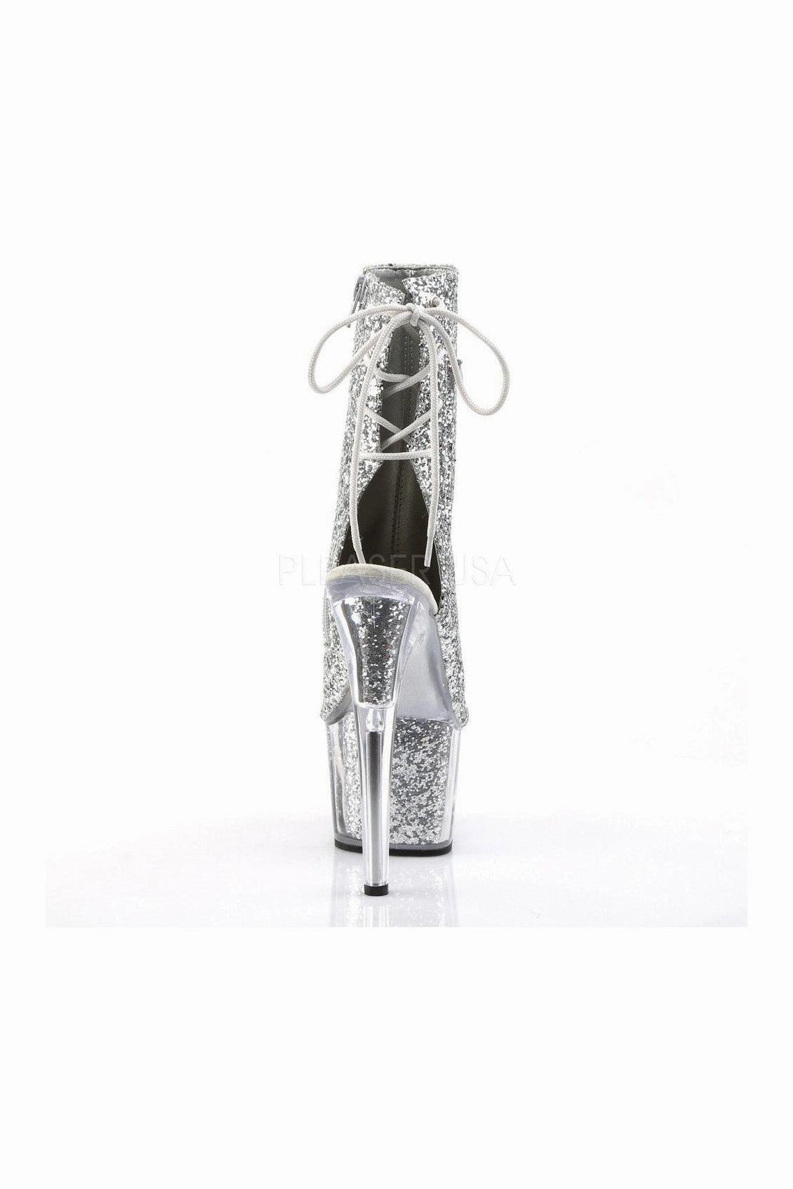 ADORE-1018G Platform Boot  | Silver Glitter