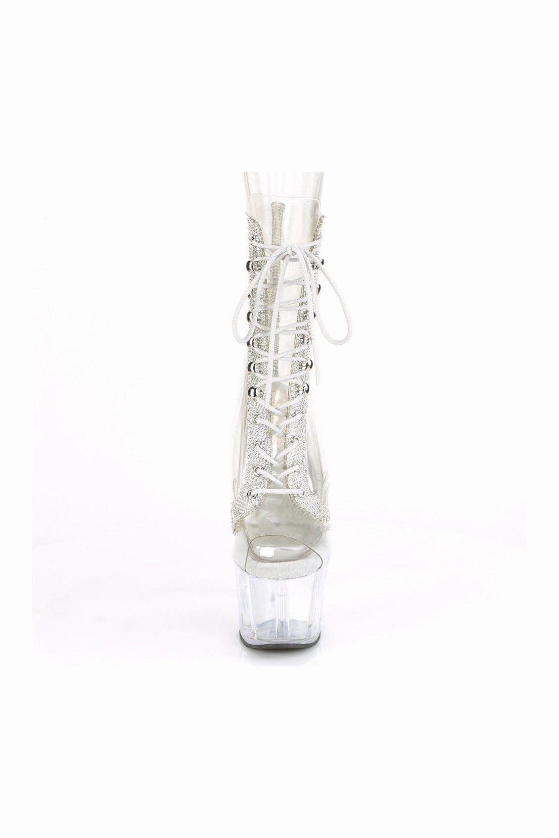 ADORE-1021C-2 Exotic Ankle Boot | Clear Vinyl