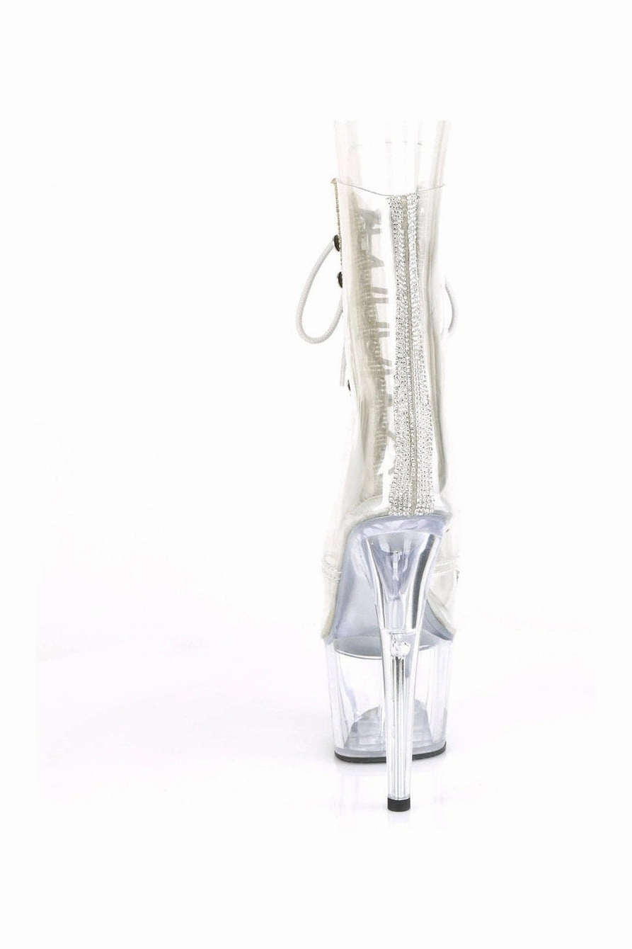 ADORE-1021C-2 Exotic Ankle Boot | Clear Vinyl