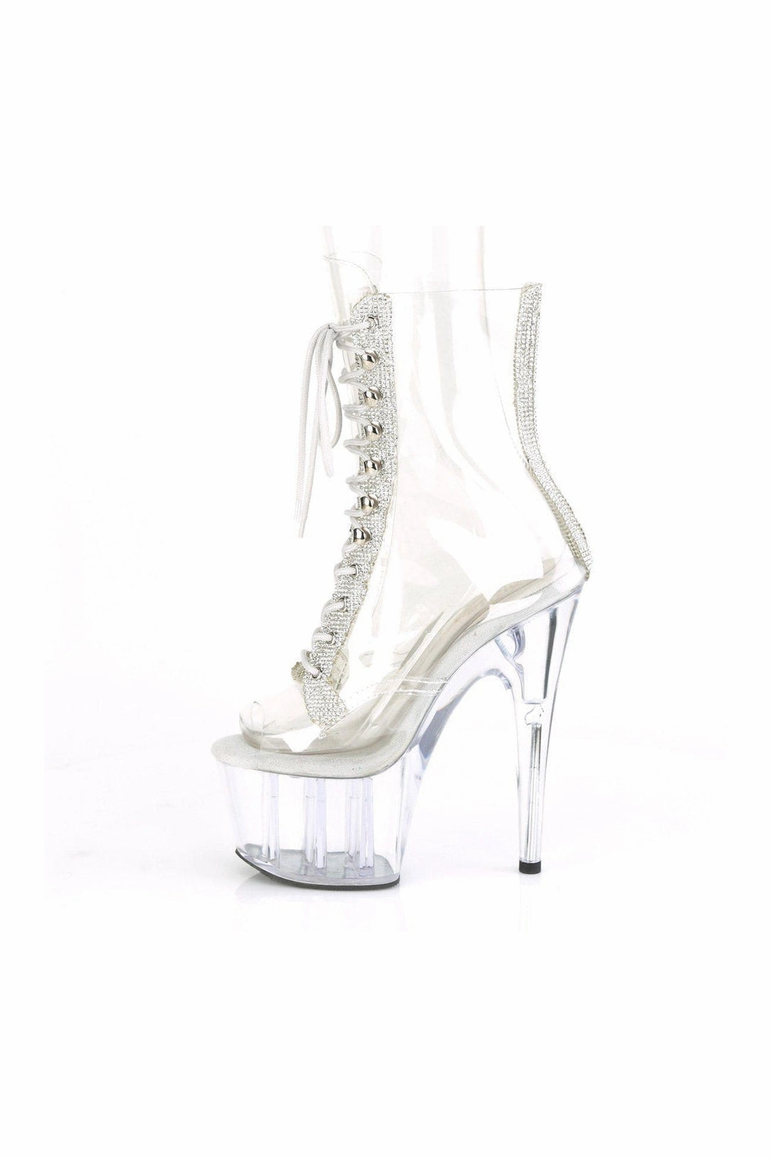 ADORE-1021C-2 Exotic Ankle Boot | Clear Vinyl