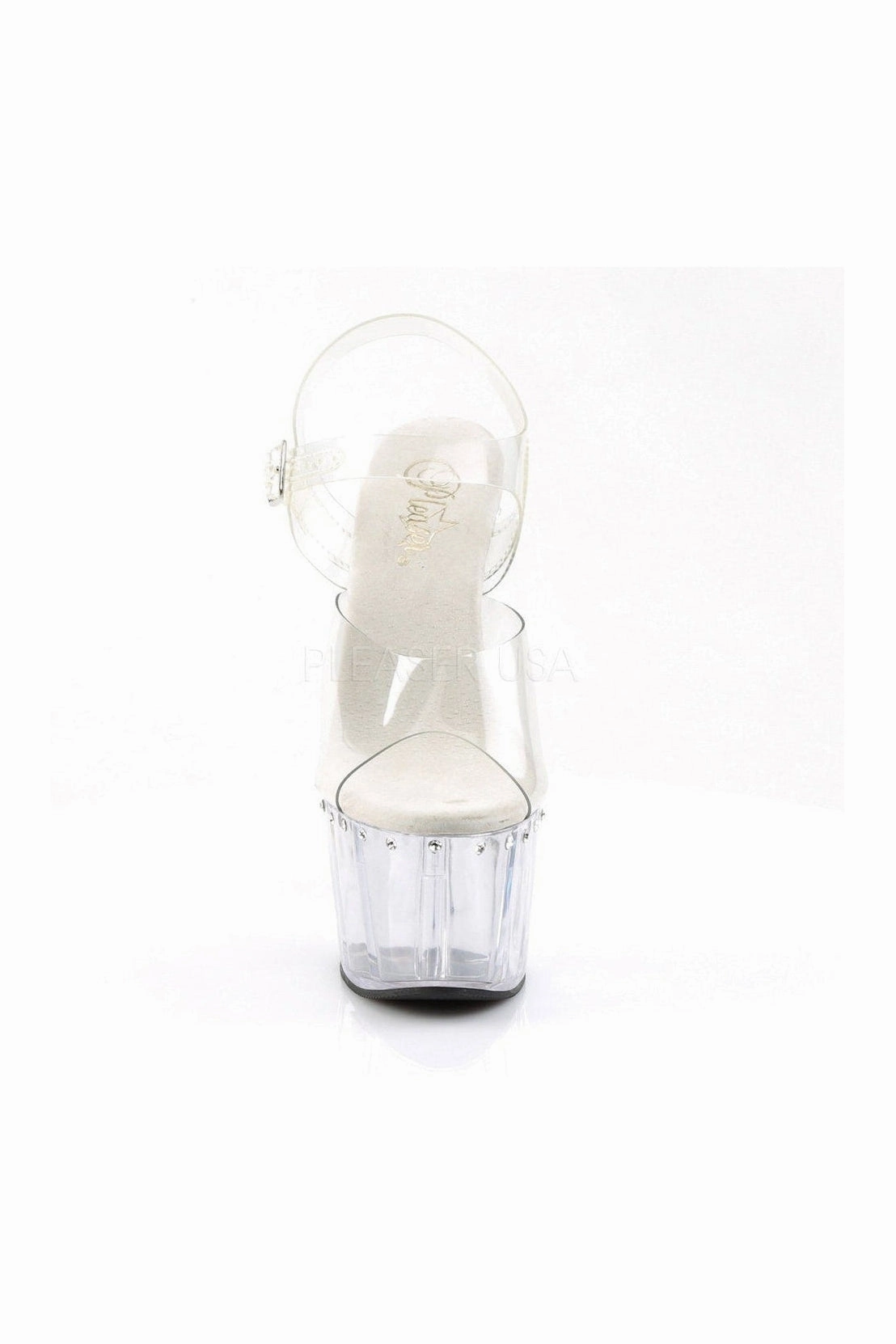 ADORE-708LS Platform Sandal  | Clear Vinyl