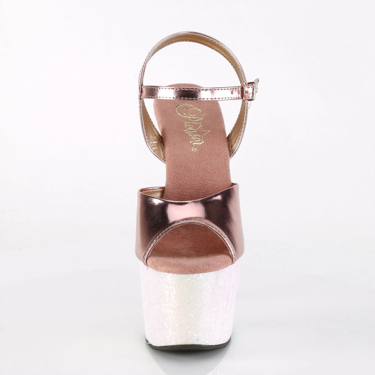 ADORE-709LG  Rose Gold Metallic Pu/Opal Multi Glitter