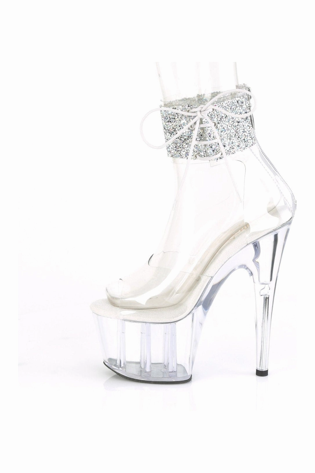 ADORE-724RS-02 Exotic Sandal | Clear Vinyl