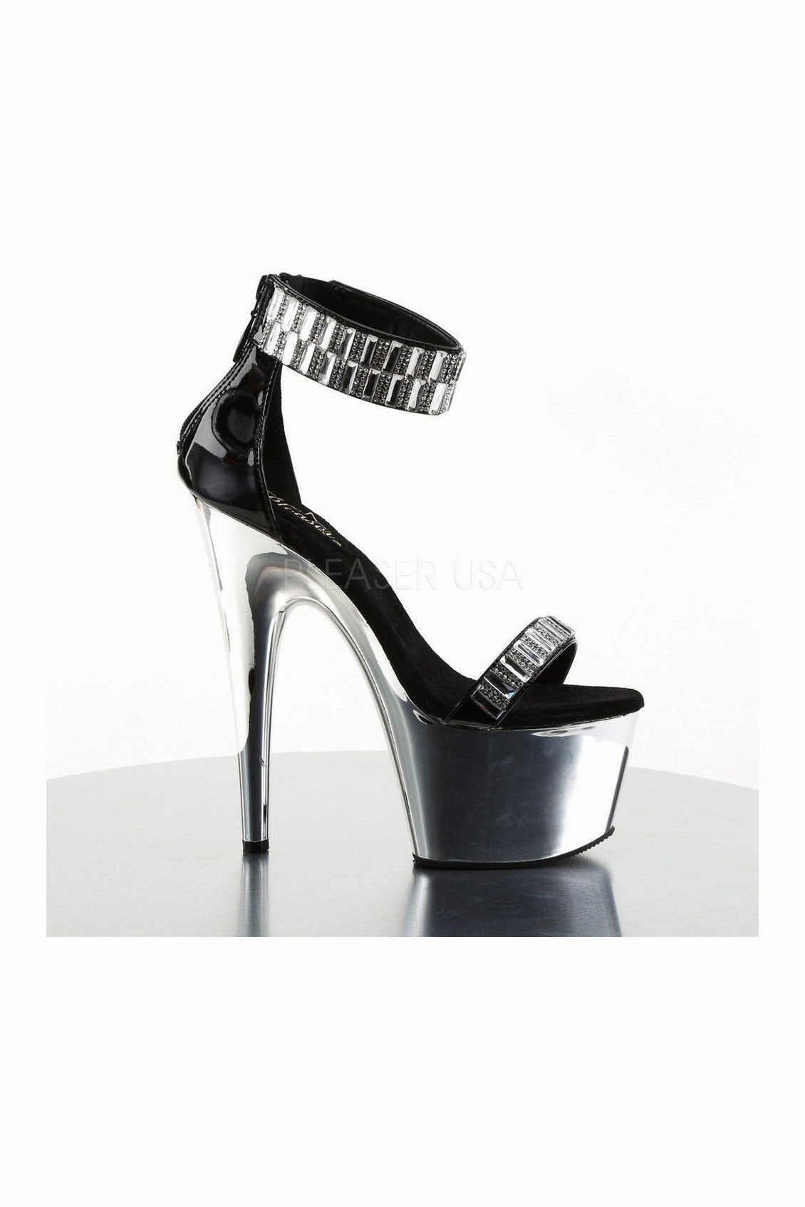 ADORE-769RS Platform Sandal  | Black Patent