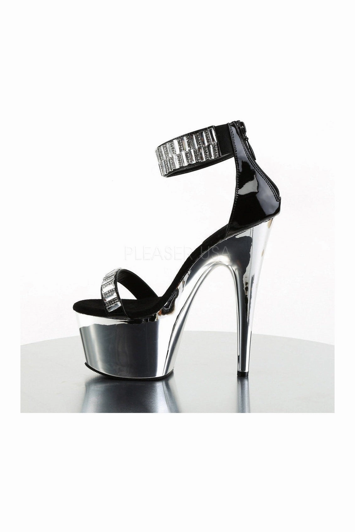 ADORE-769RS Platform Sandal  | Black Patent