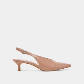 ALENNA HEELS WHISKEY CRINKLE PATENT
