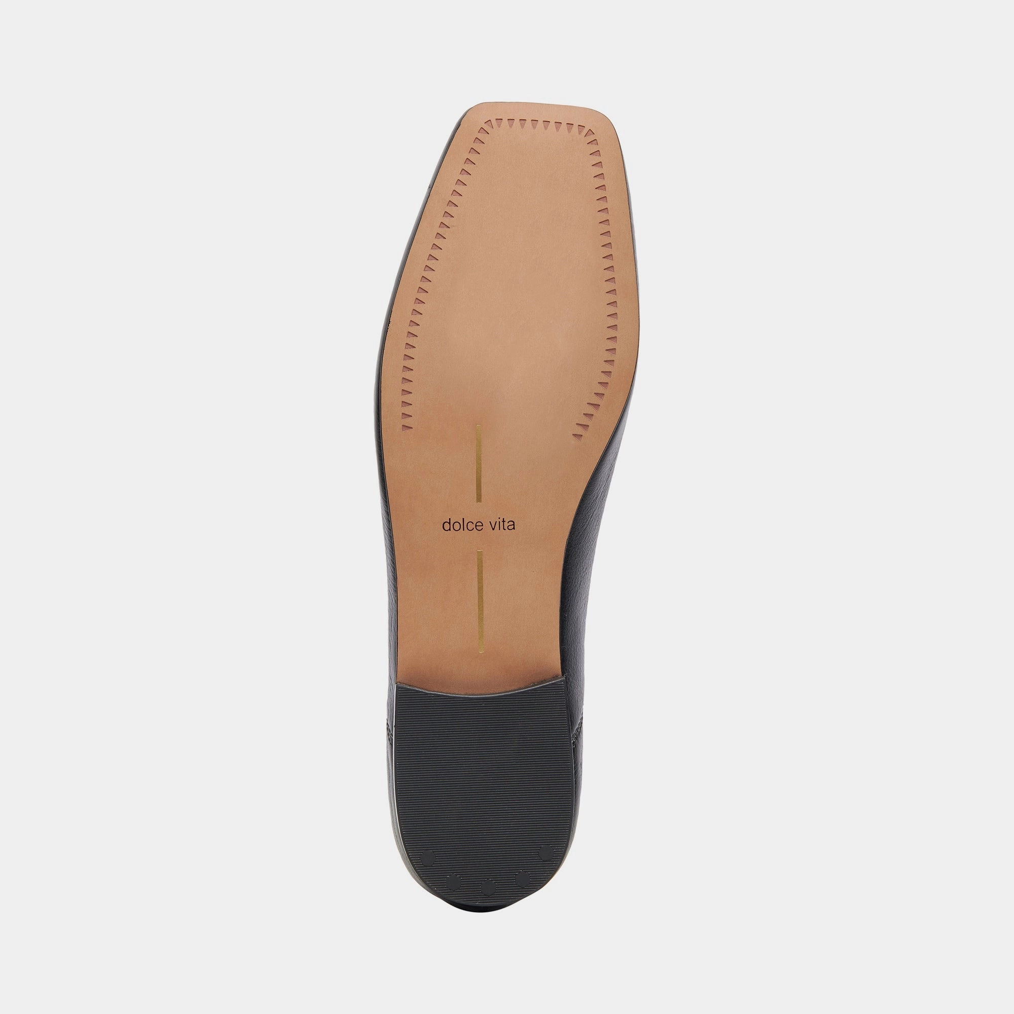 ANISA WIDE BALLET FLATS BLACK LEATHER - re:vita