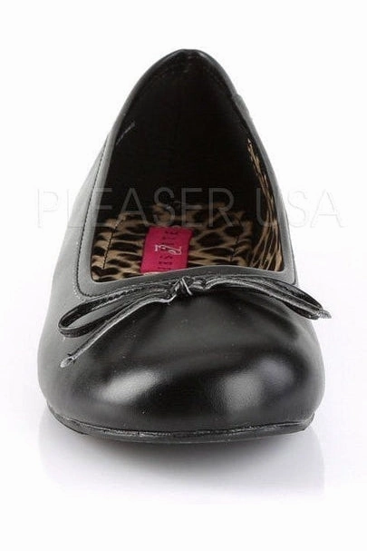 ANNA-01 Flat | Black Faux Leather