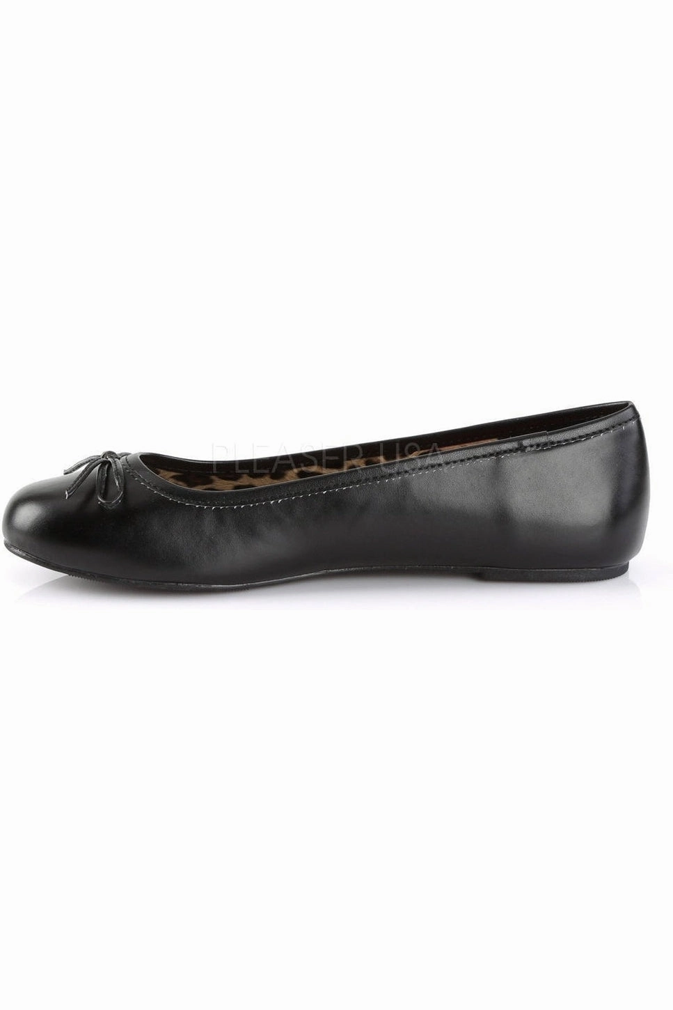 ANNA-01 Flat | Black Faux Leather