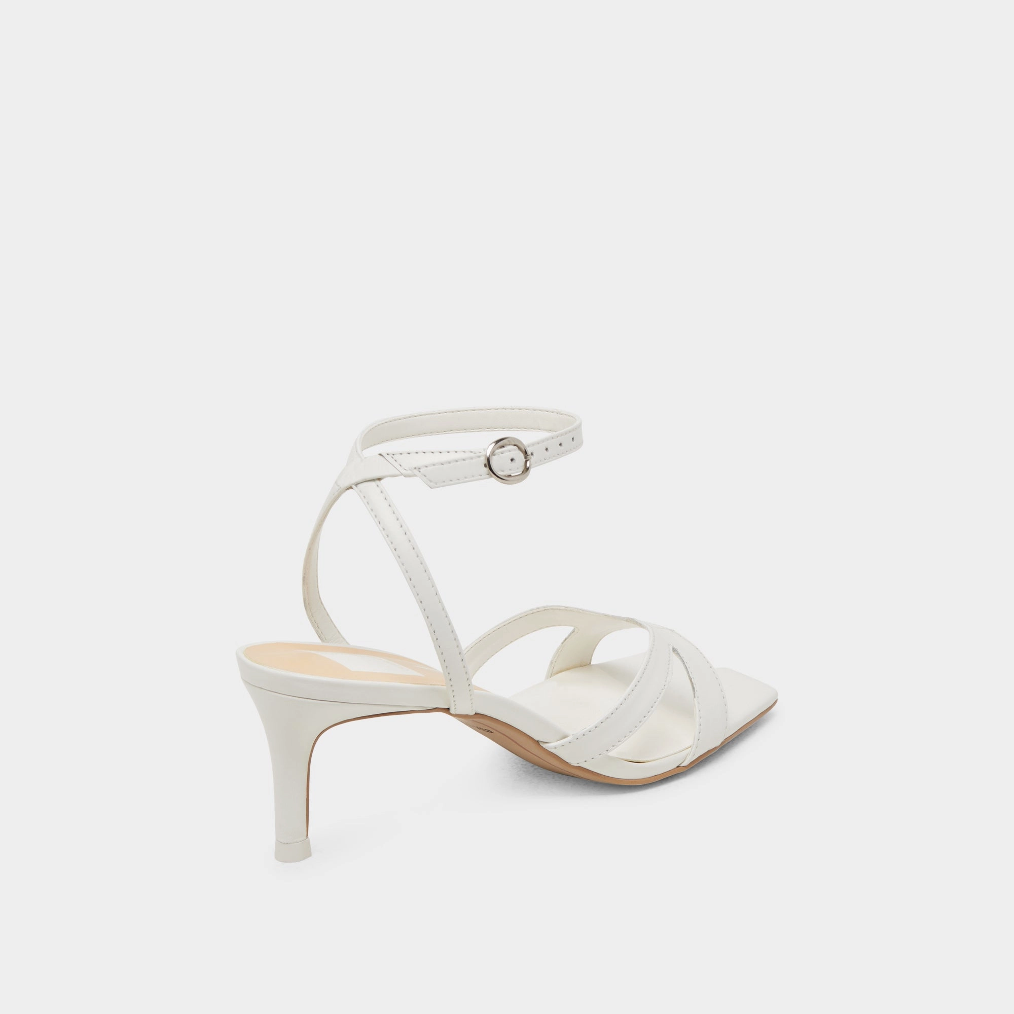 BECKI HEELS TRUE WHITE LEATHER