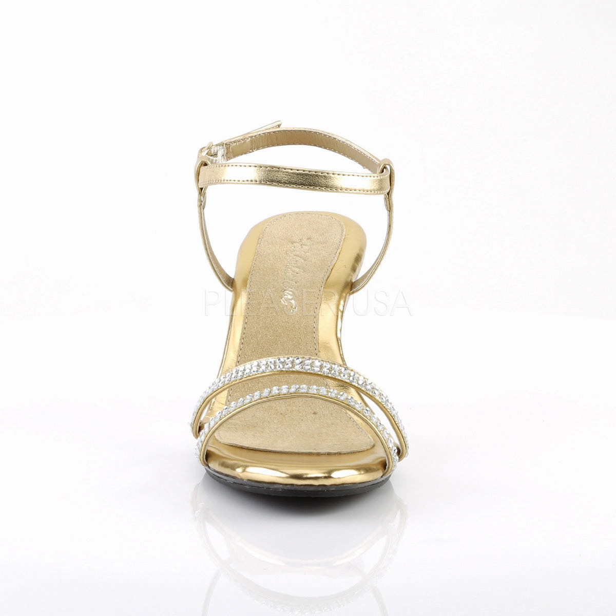 BELLE-316  Gold Metallic Pu/Clear