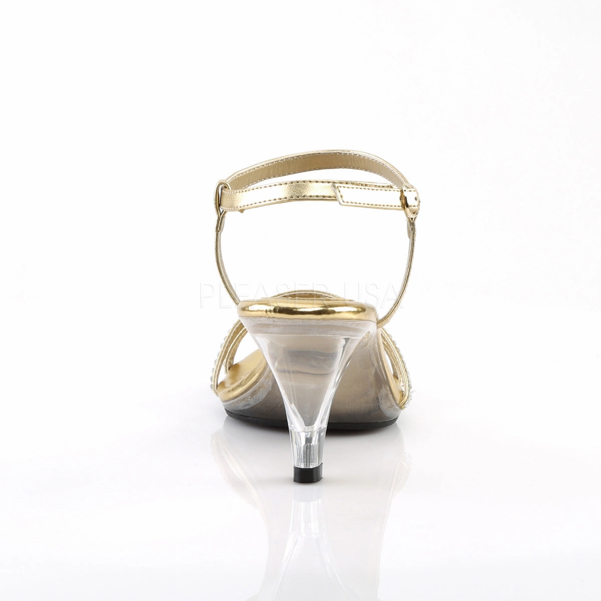 BELLE-316  Gold Metallic Pu/Clear