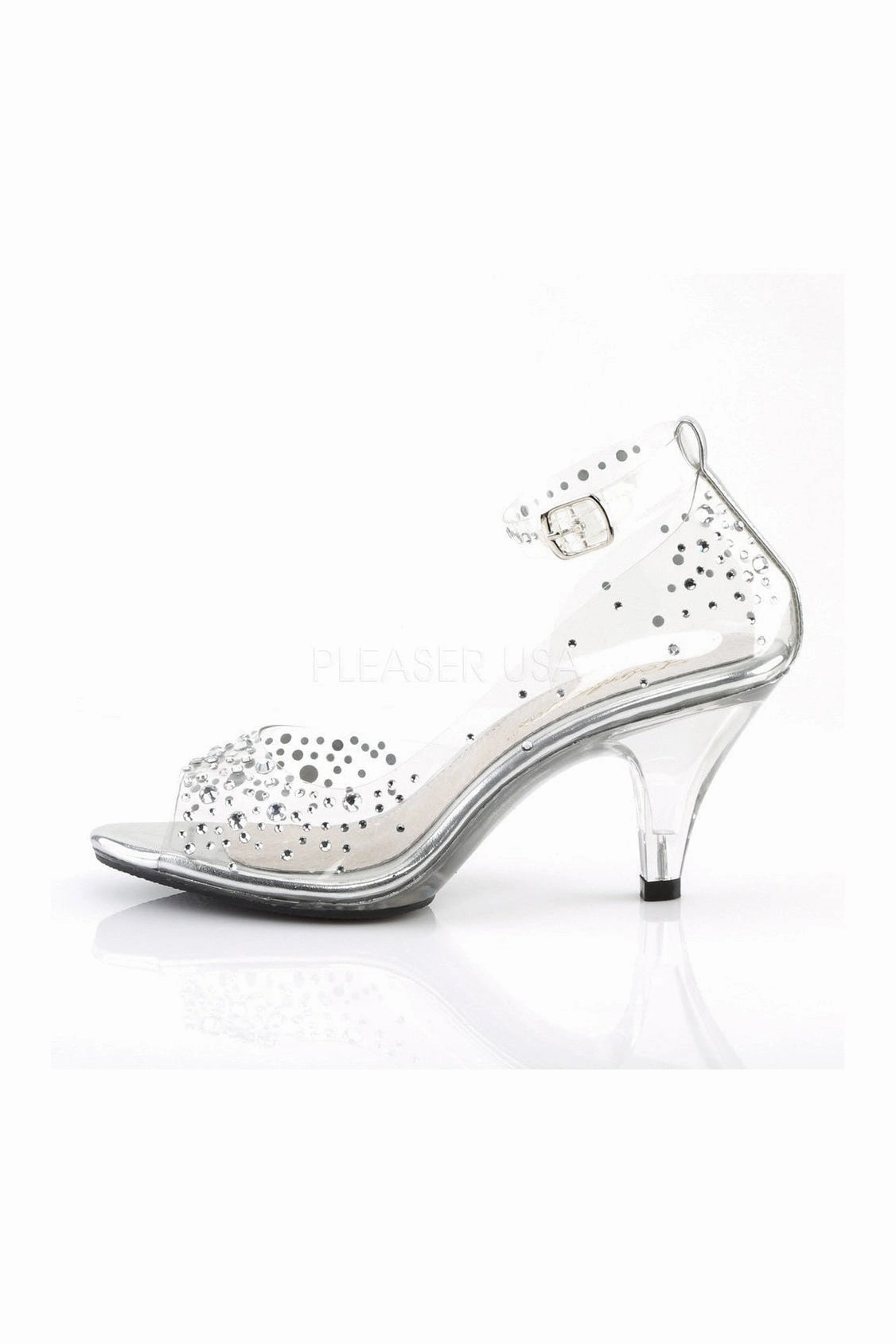 BELLE-330RS Sandal | Clear Vinyl