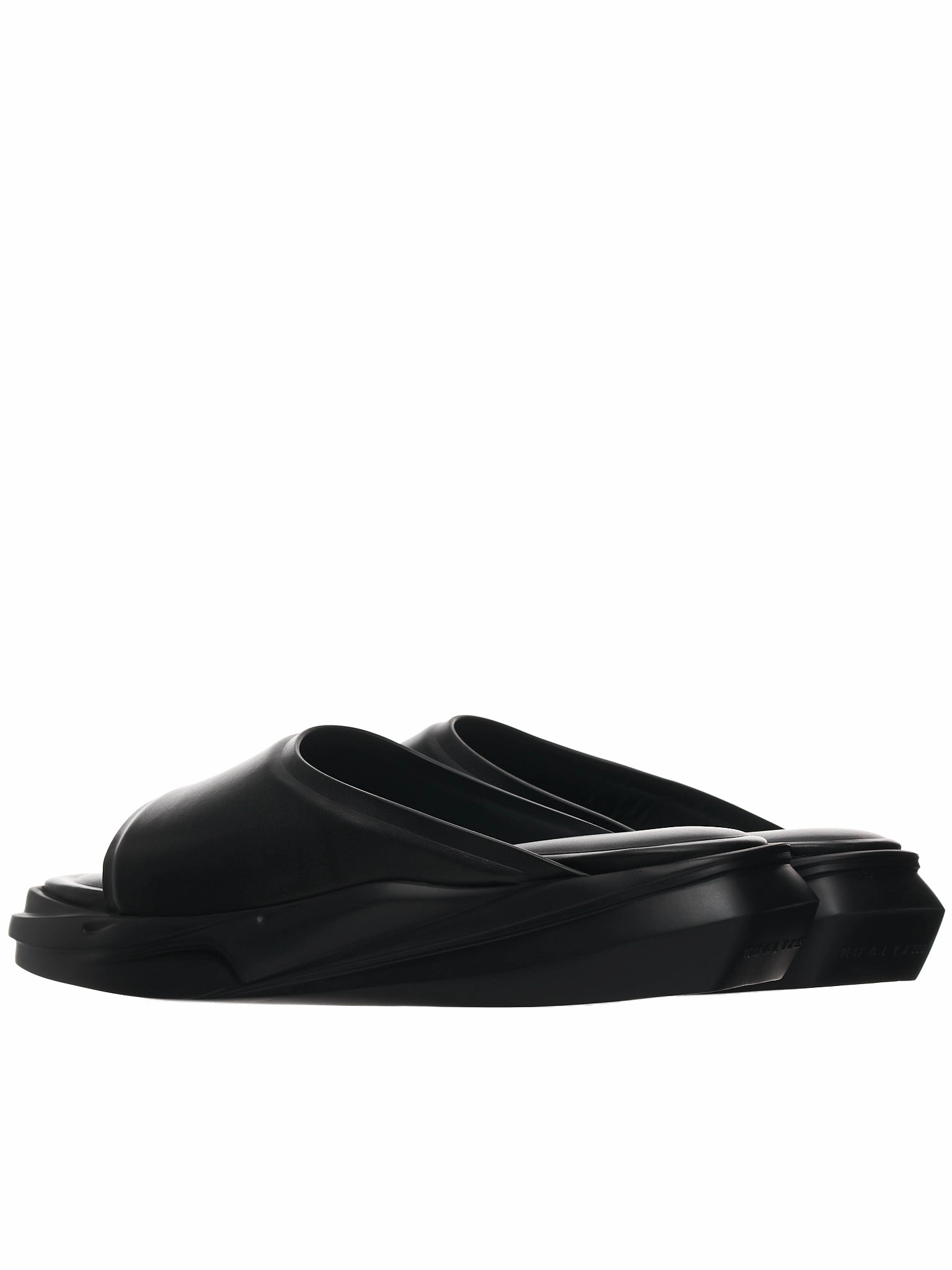 Black Leather Mono-Slide (AAMSL0004LE01-BLACK)