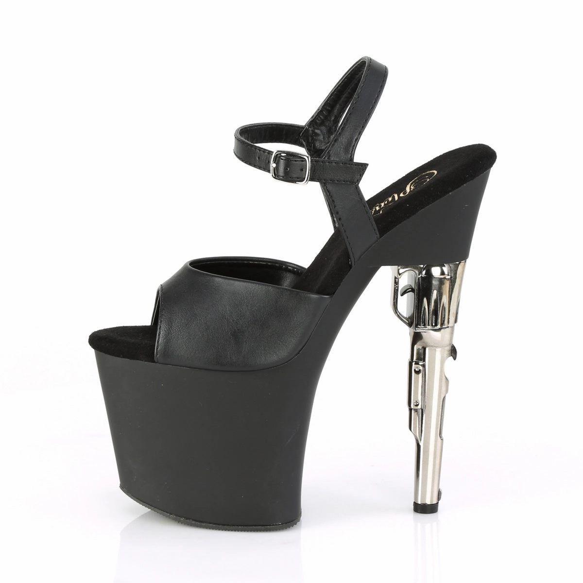 BONDGIRL-709  Black Faux Leather/Black Matte