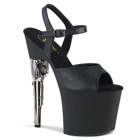 BONDGIRL-709  Black Faux Leather/Black Matte