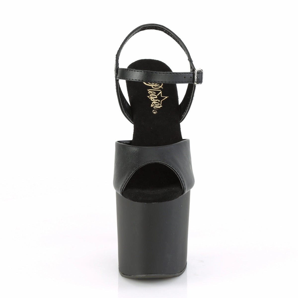 BONDGIRL-709  Black Faux Leather/Black Matte