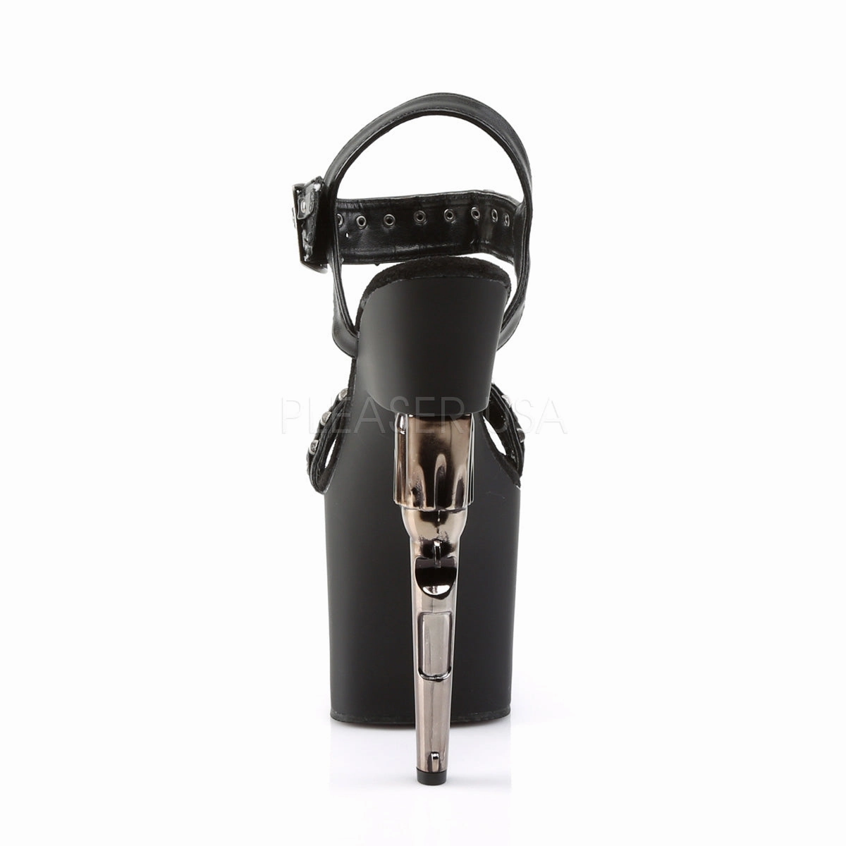 BONDGIRL-712  Black Faux Leather/Black Matte