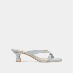 BREVEL WIDE HEELS LIGHT BLUE LEATHER