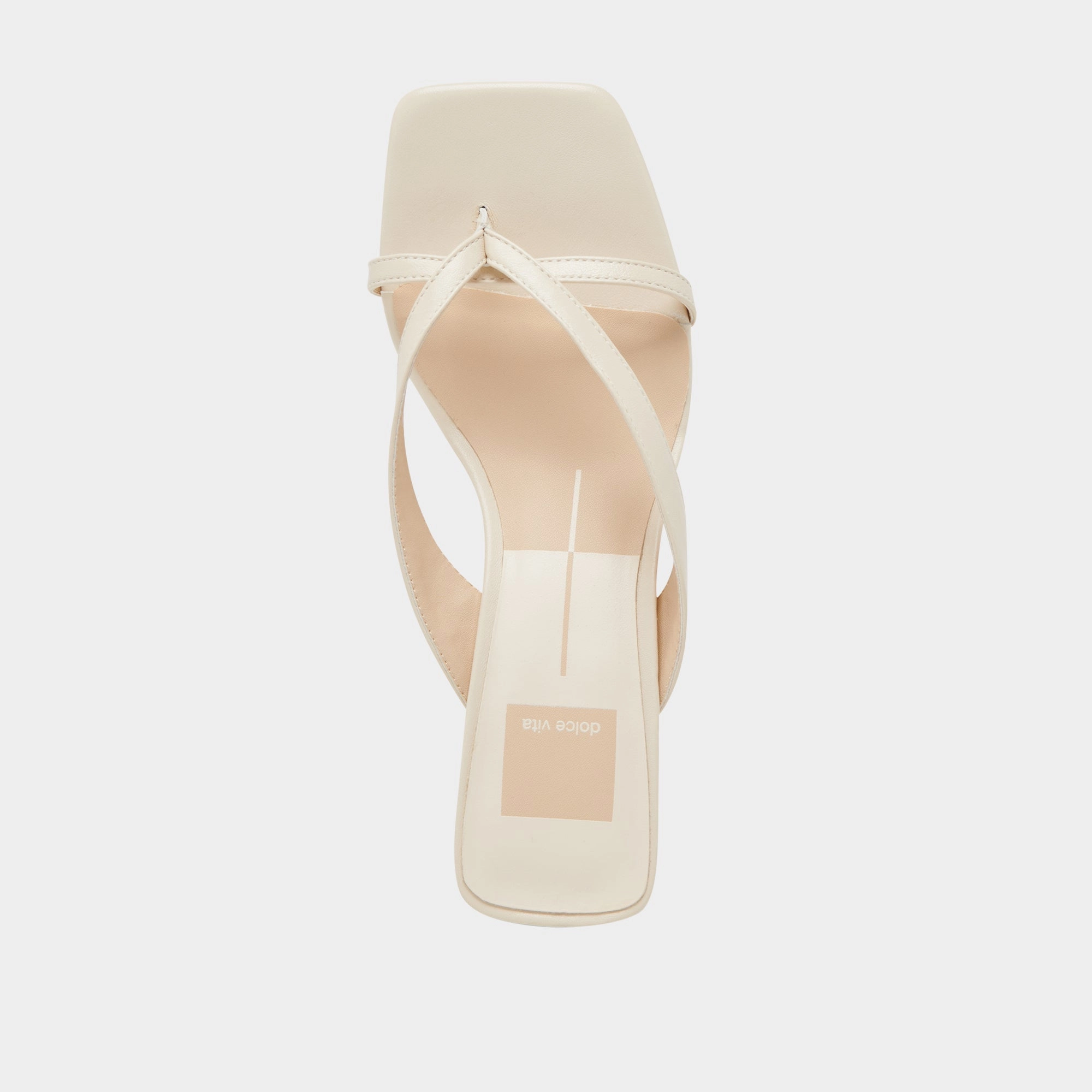 BREVEL WIDE HEELS OFF WHITE LEATHER