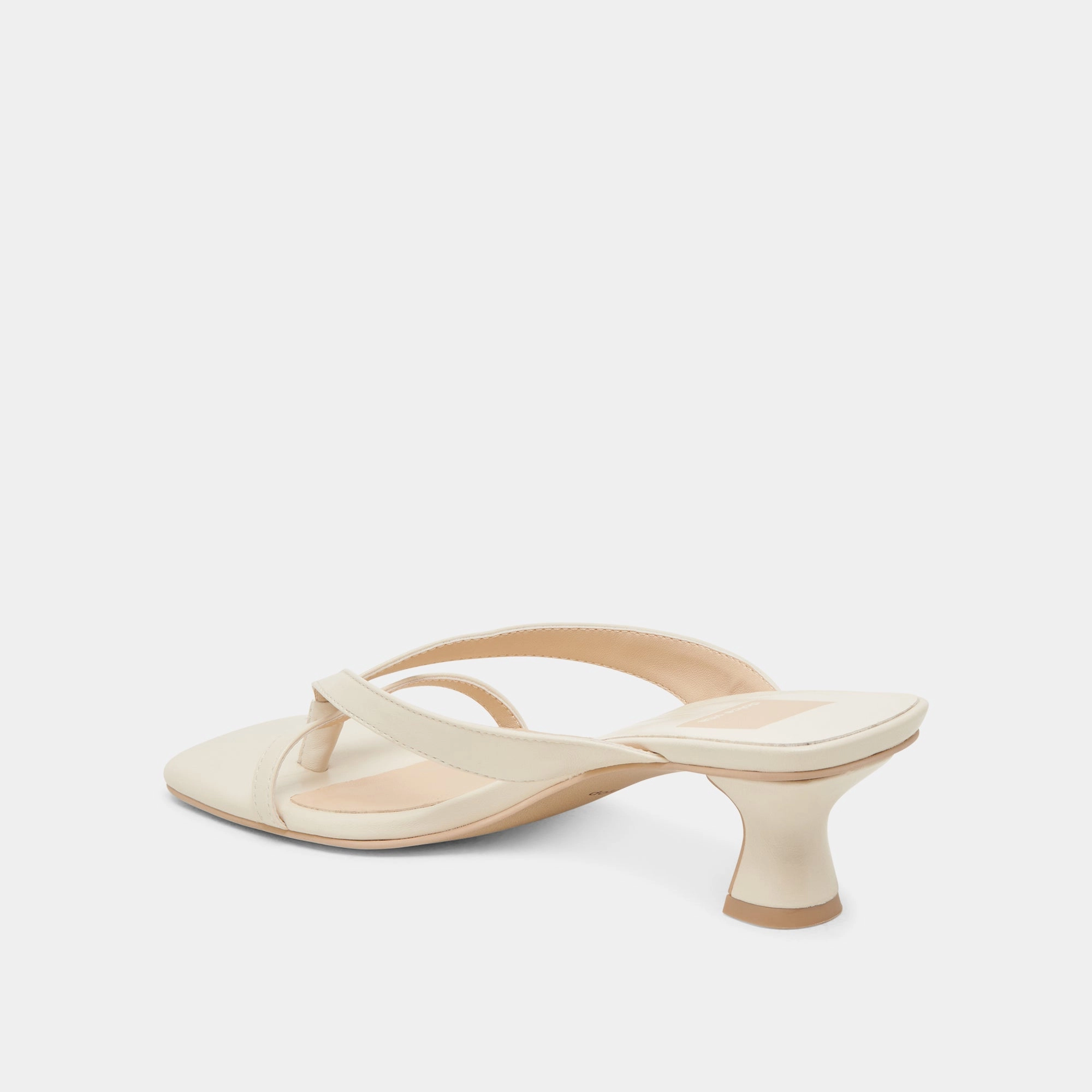 BREVEL WIDE HEELS OFF WHITE LEATHER