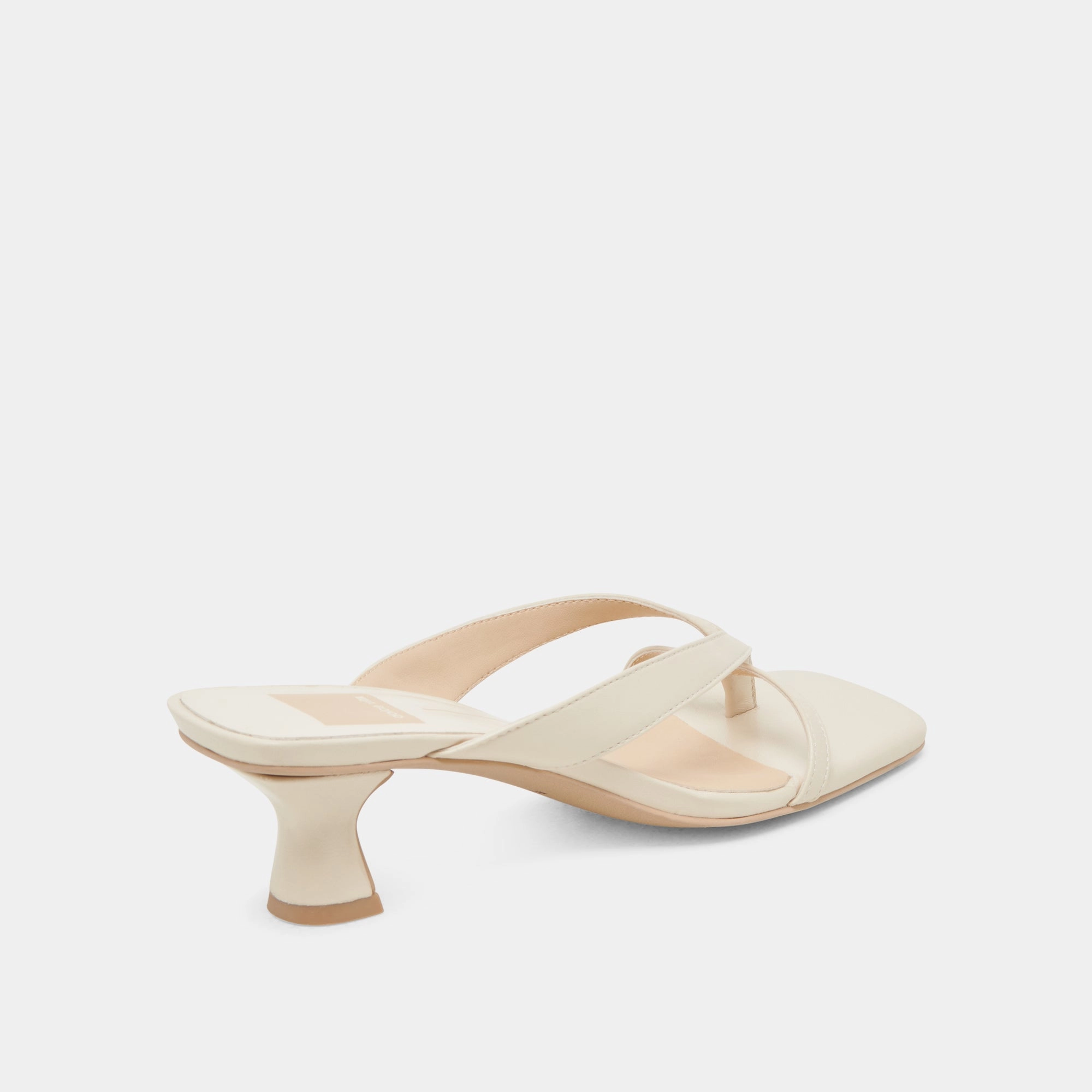 BREVEL WIDE HEELS OFF WHITE LEATHER