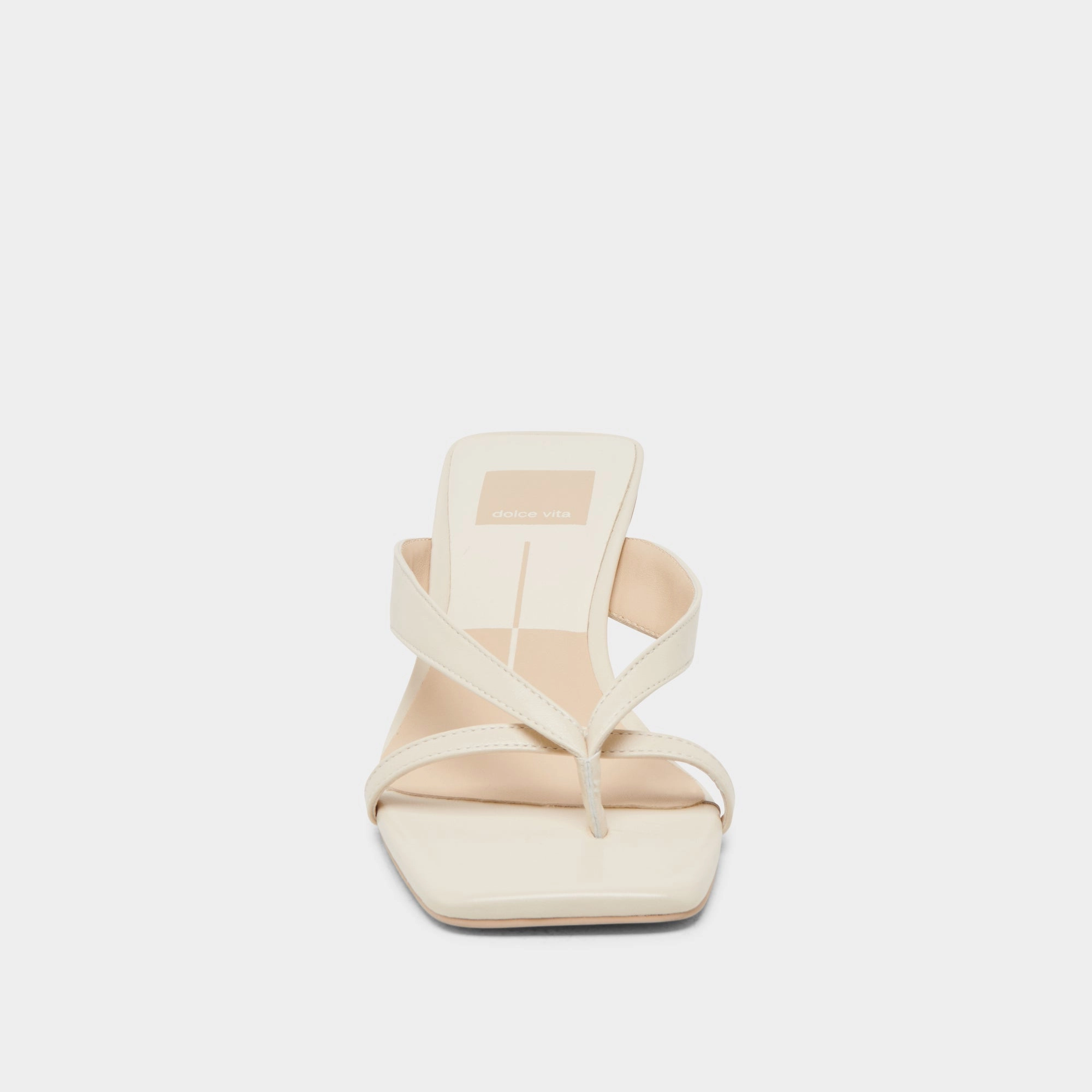 BREVEL WIDE HEELS OFF WHITE LEATHER
