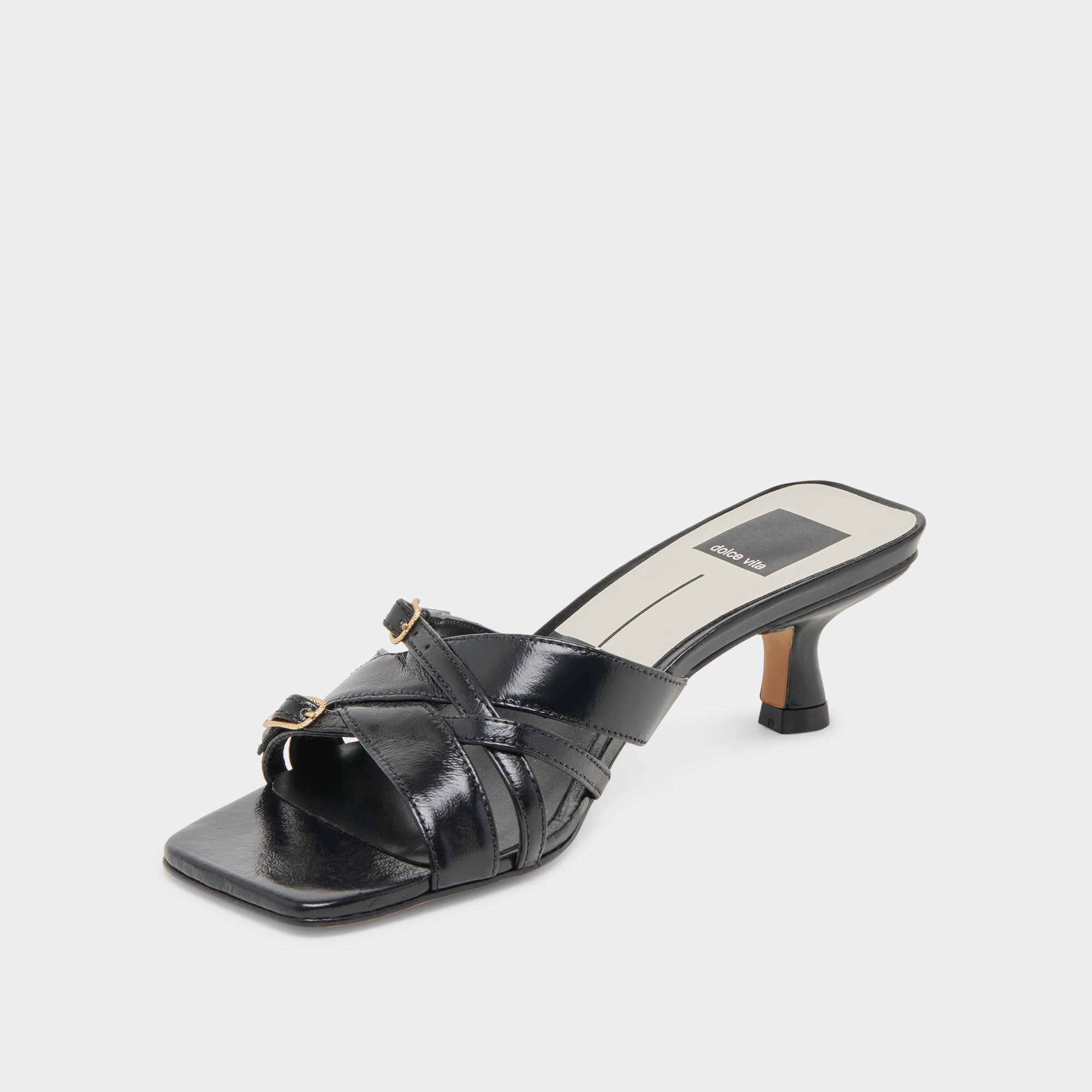 BRYANT HEELS MIDNIGHT CRINKLE PATENT