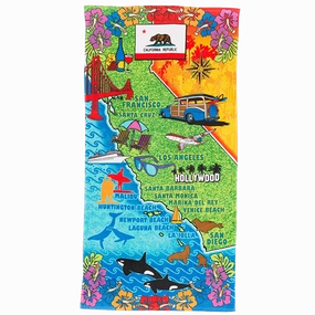 Cali Map Towel