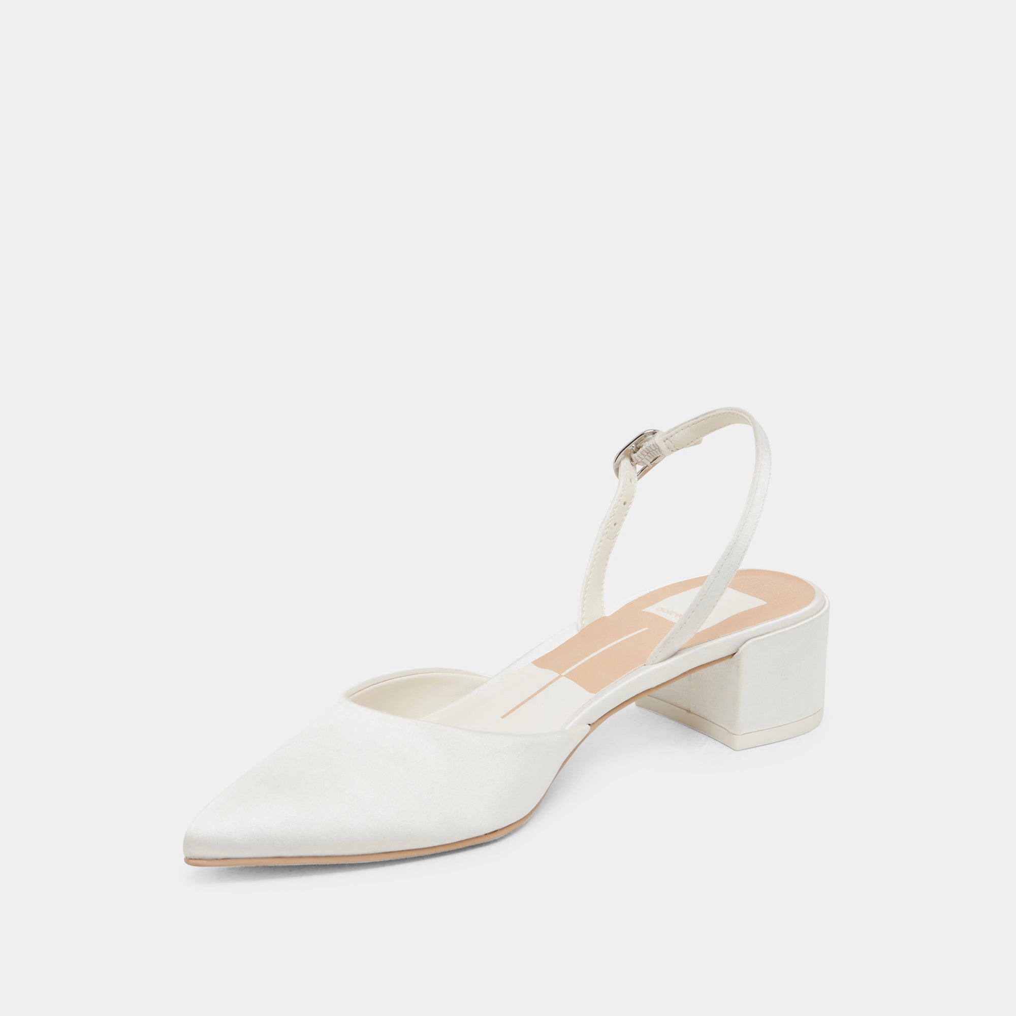 CAREL HEELS TRUE WHITE SATIN