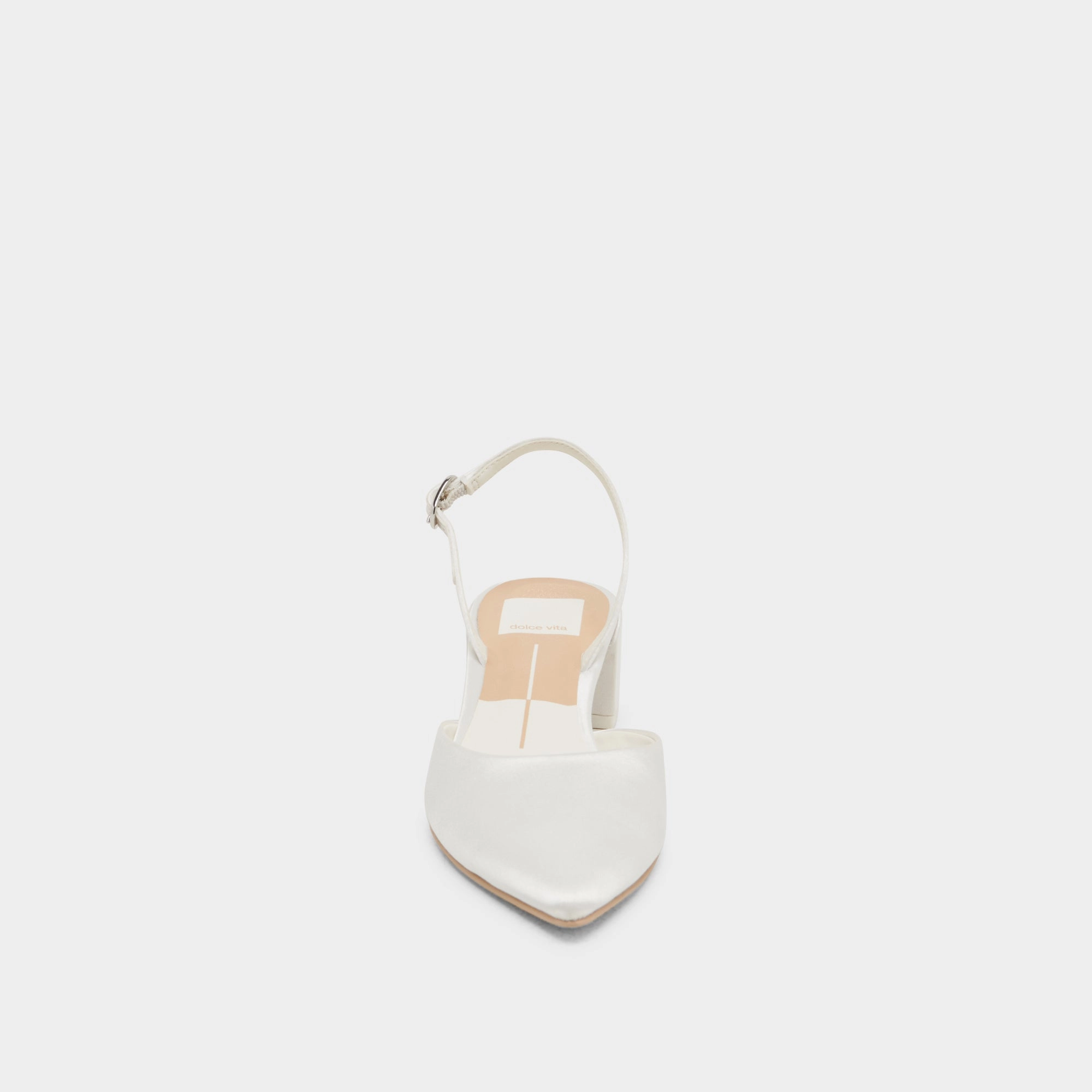 CAREL HEELS TRUE WHITE SATIN
