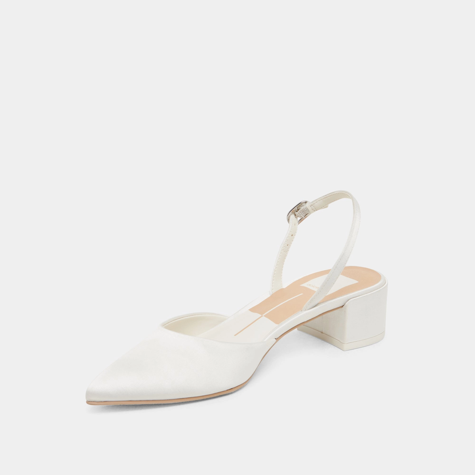 CAREL HEELS TRUE WHITE SATIN