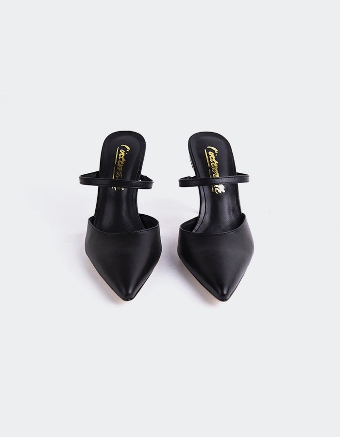 Celandine Black Leather