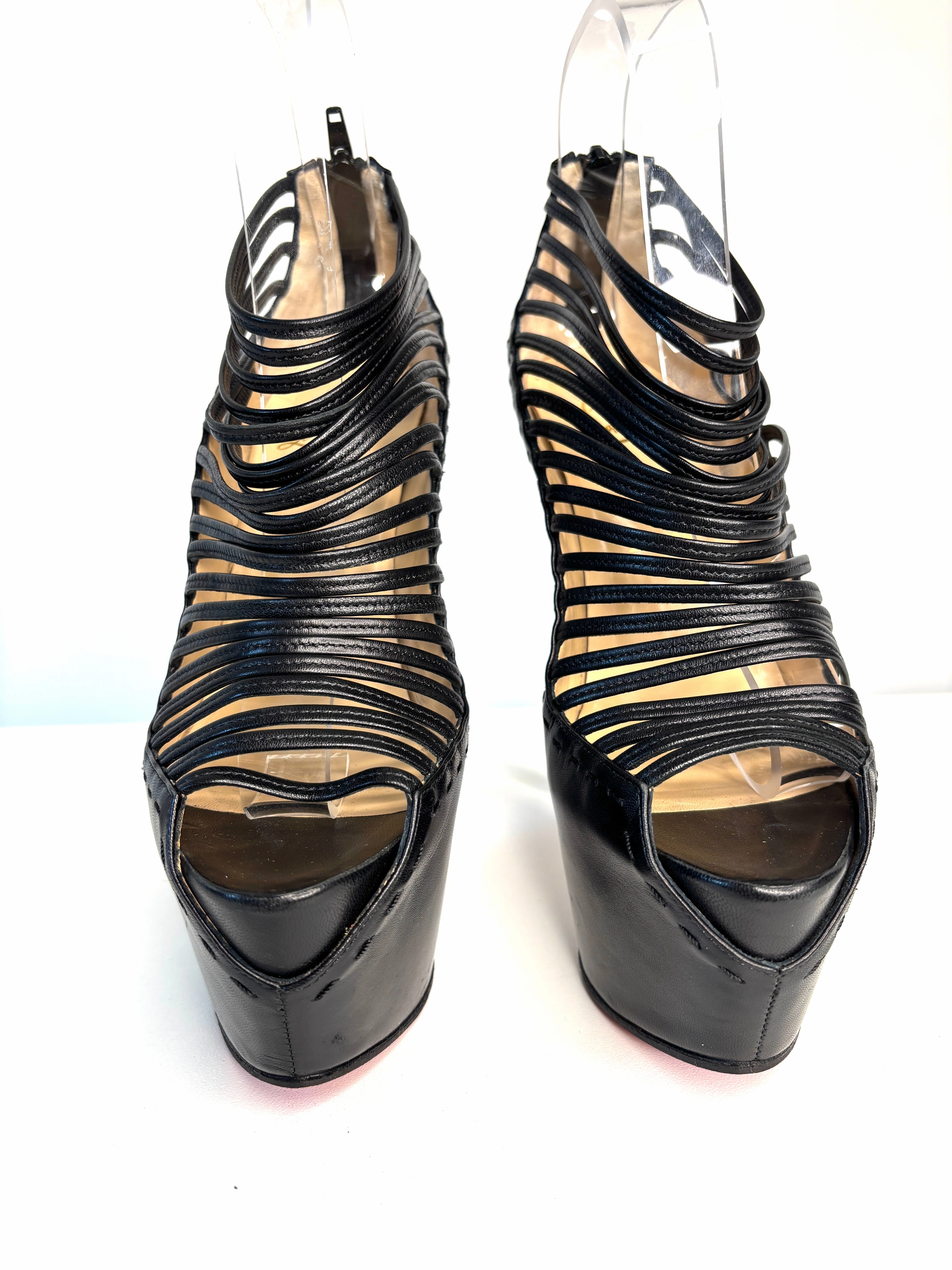 Christian Louboutin Zoulou Strappy Platform Heels 39 UK6 - Preloved