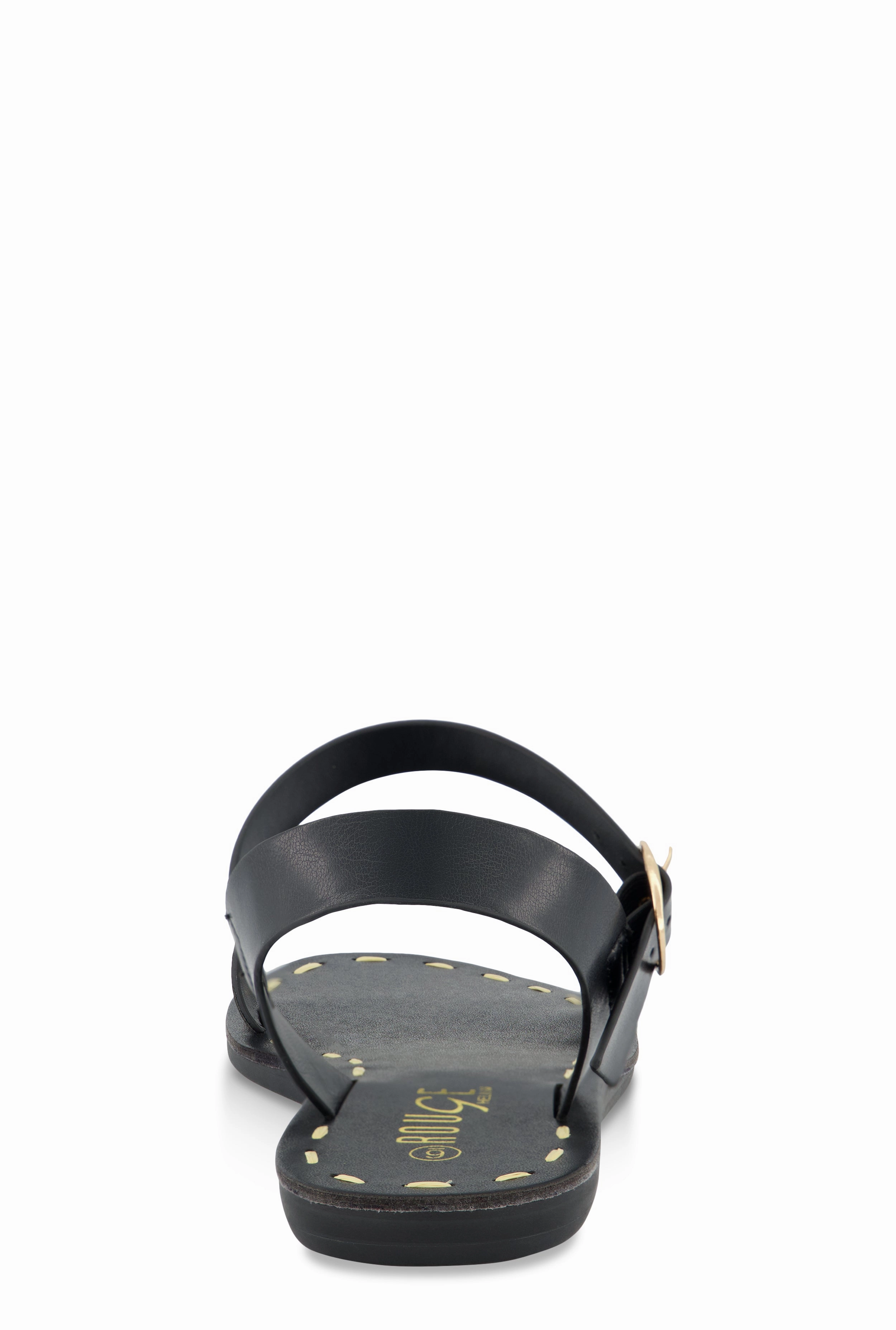 Contrast Stitch Ankle Strap Sandals