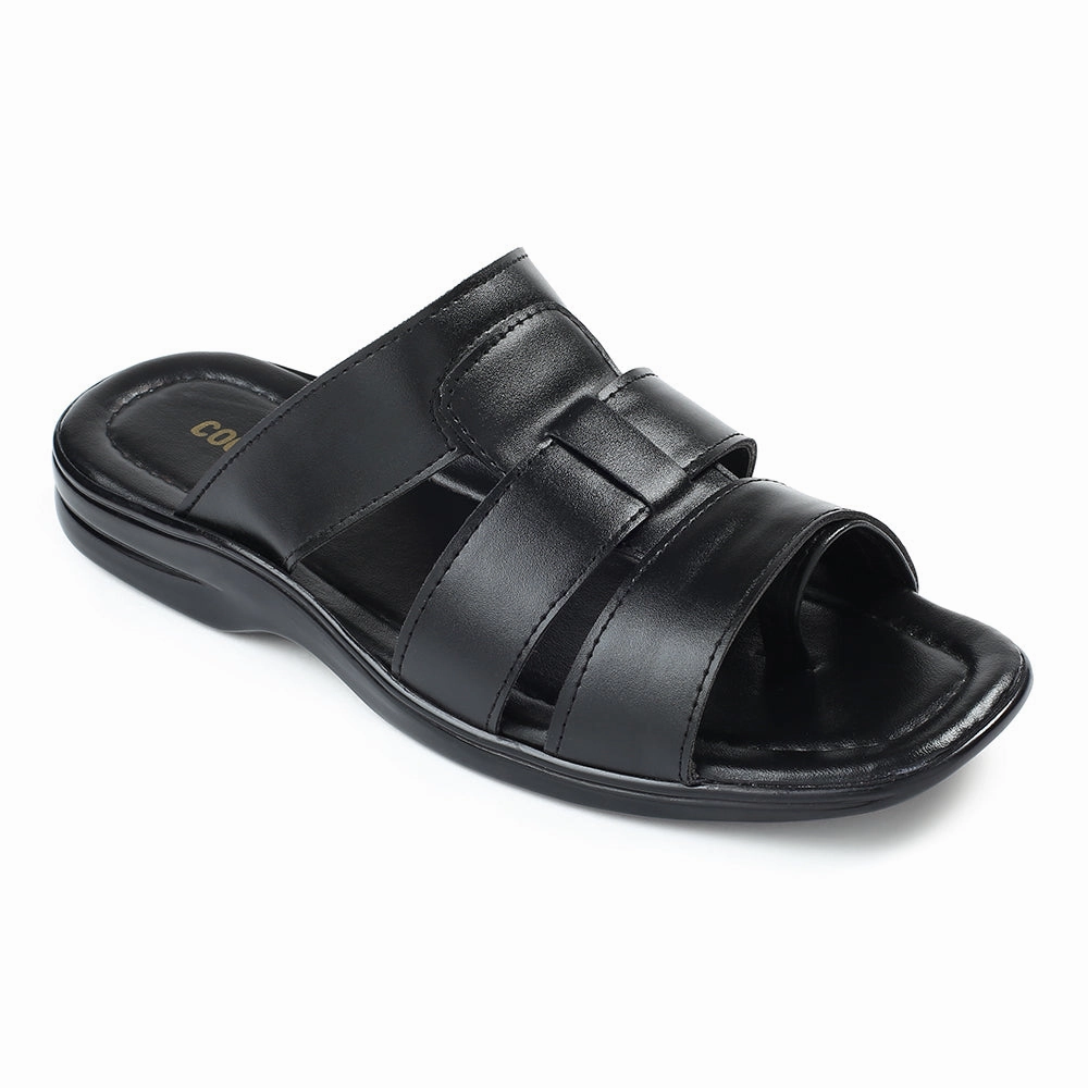 Coolers Black Casual Slipper For Men COOL99-628 By Liberty