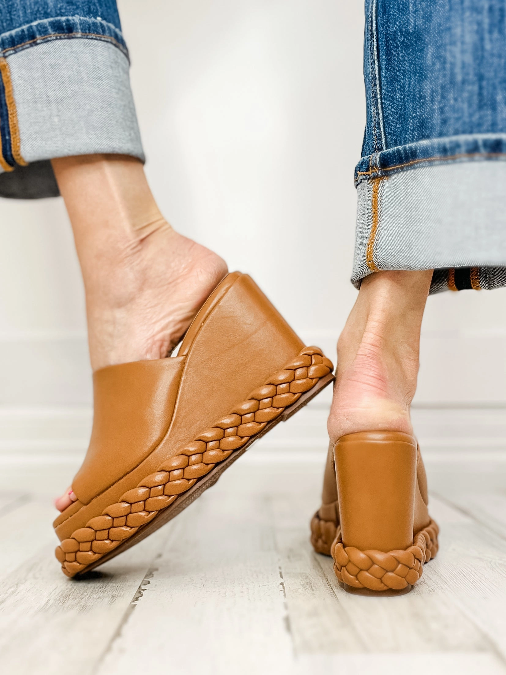 Corkys Resting Beach Face Wedge Sandals in Tan