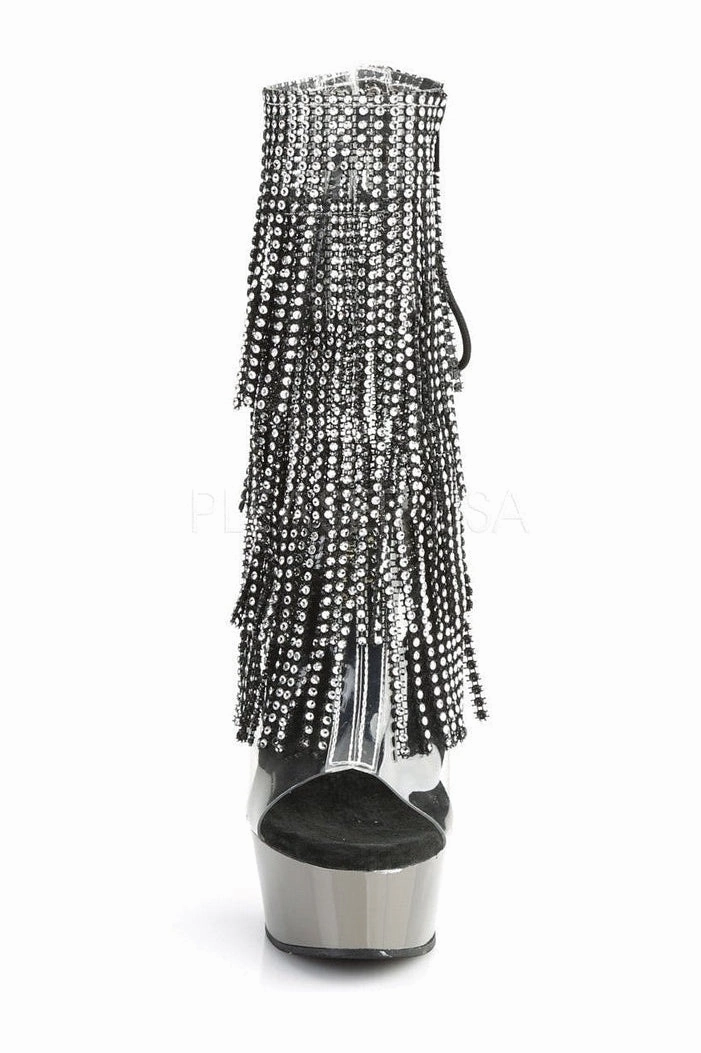 DELIGHT-1017RSF Platform Boot  | Black Vinyl