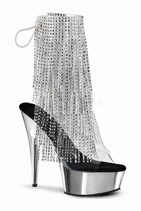 DELIGHT-1017RSF Platform Boot  | Clear Vinyl