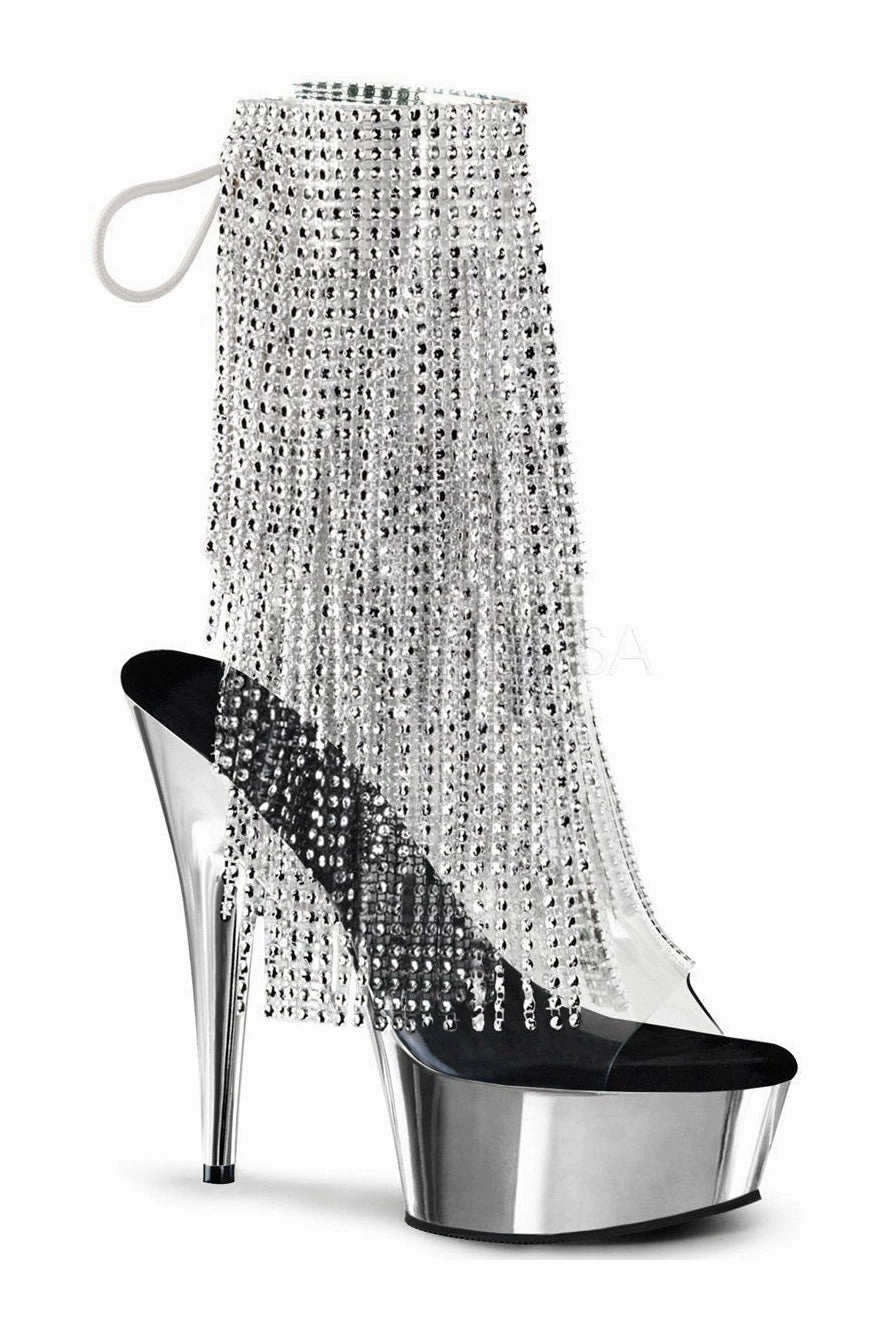 DELIGHT-1017RSF Platform Boot  | Clear Vinyl