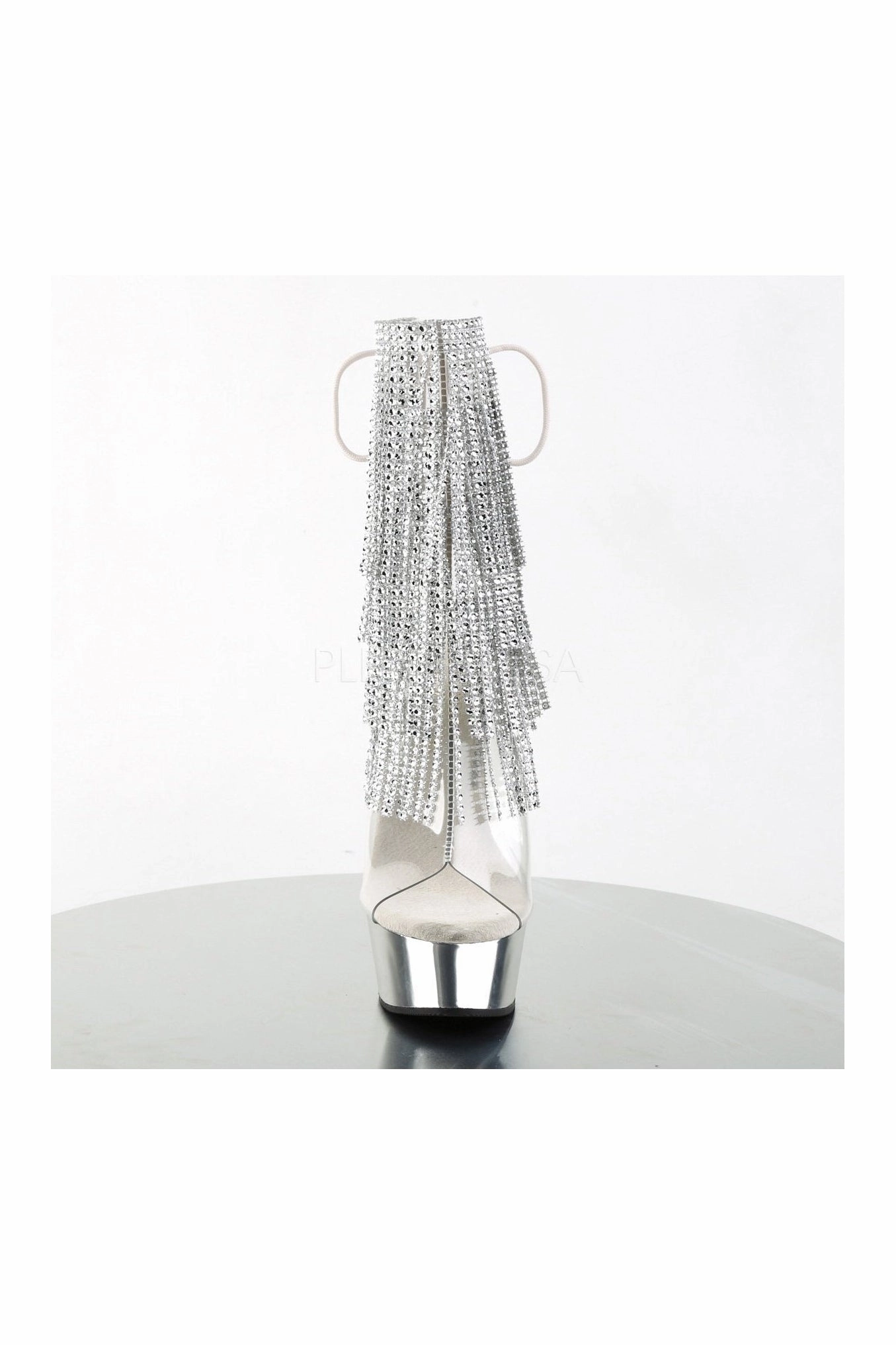 DELIGHT-1017RSF Platform Boot  | Clear Vinyl