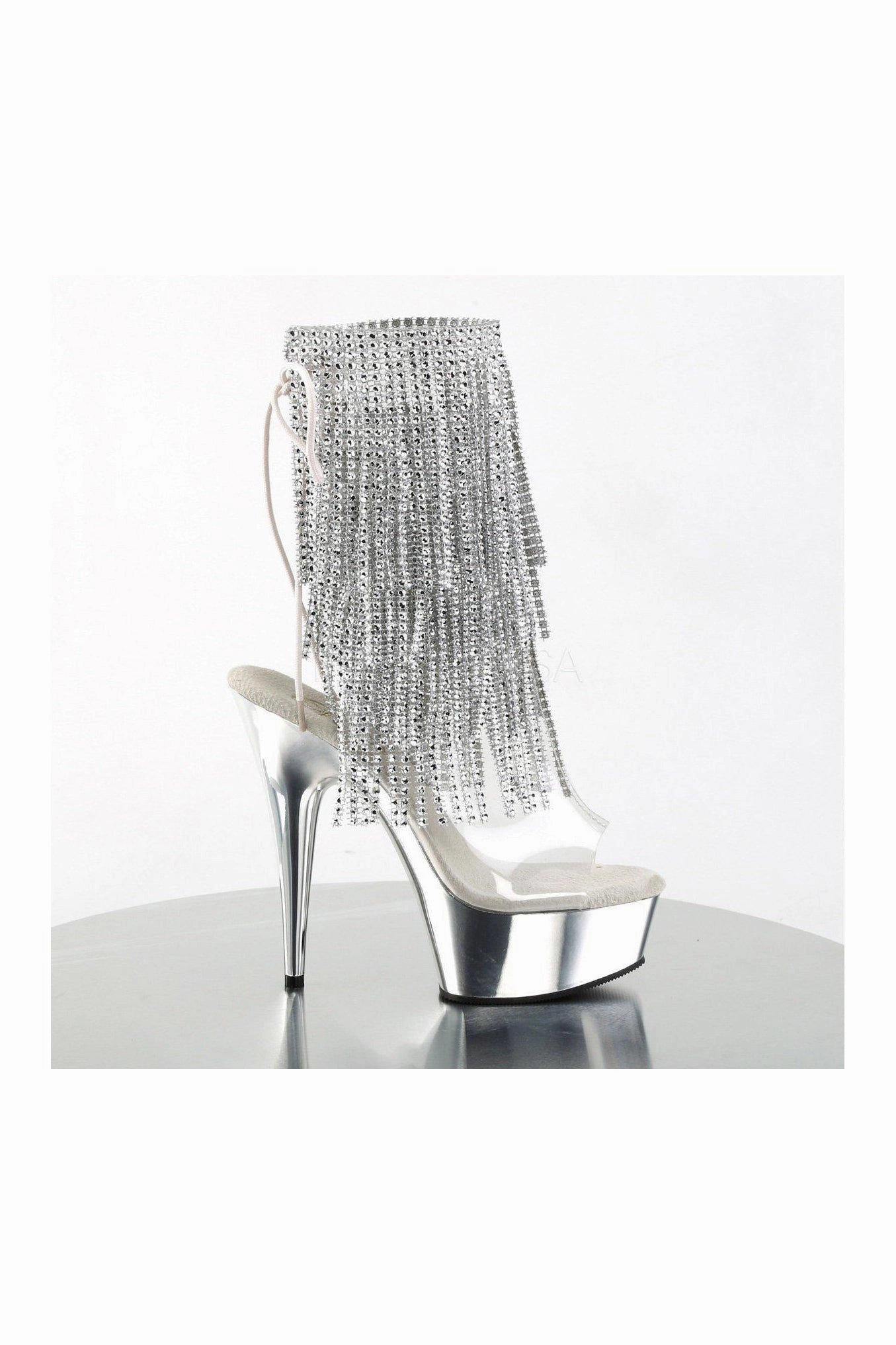 DELIGHT-1017RSF Platform Boot  | Clear Vinyl