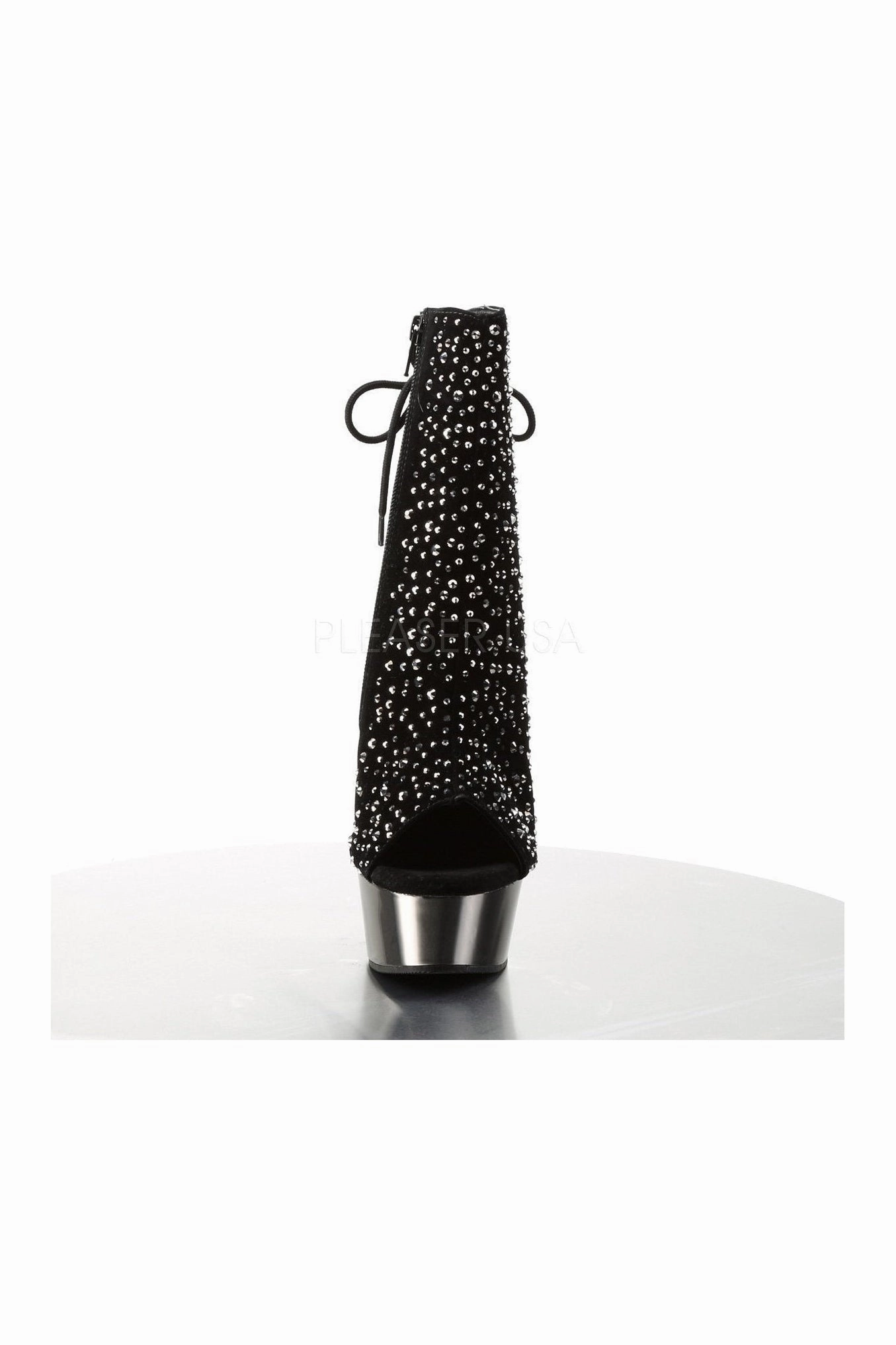 DELIGHT-1018RS Platform Boot  | Black Velvet